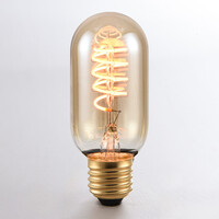 Dimbar E27 LED-rörlampa Ø45 mm med amberglas 4W 1800K