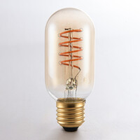 Dimbar E27 LED-rörlampa Ø45 mm med amberglas 4W 1800K