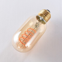 Dimbar E27 LED-rörlampa Ø45 mm med amberglas 4W 1800K
