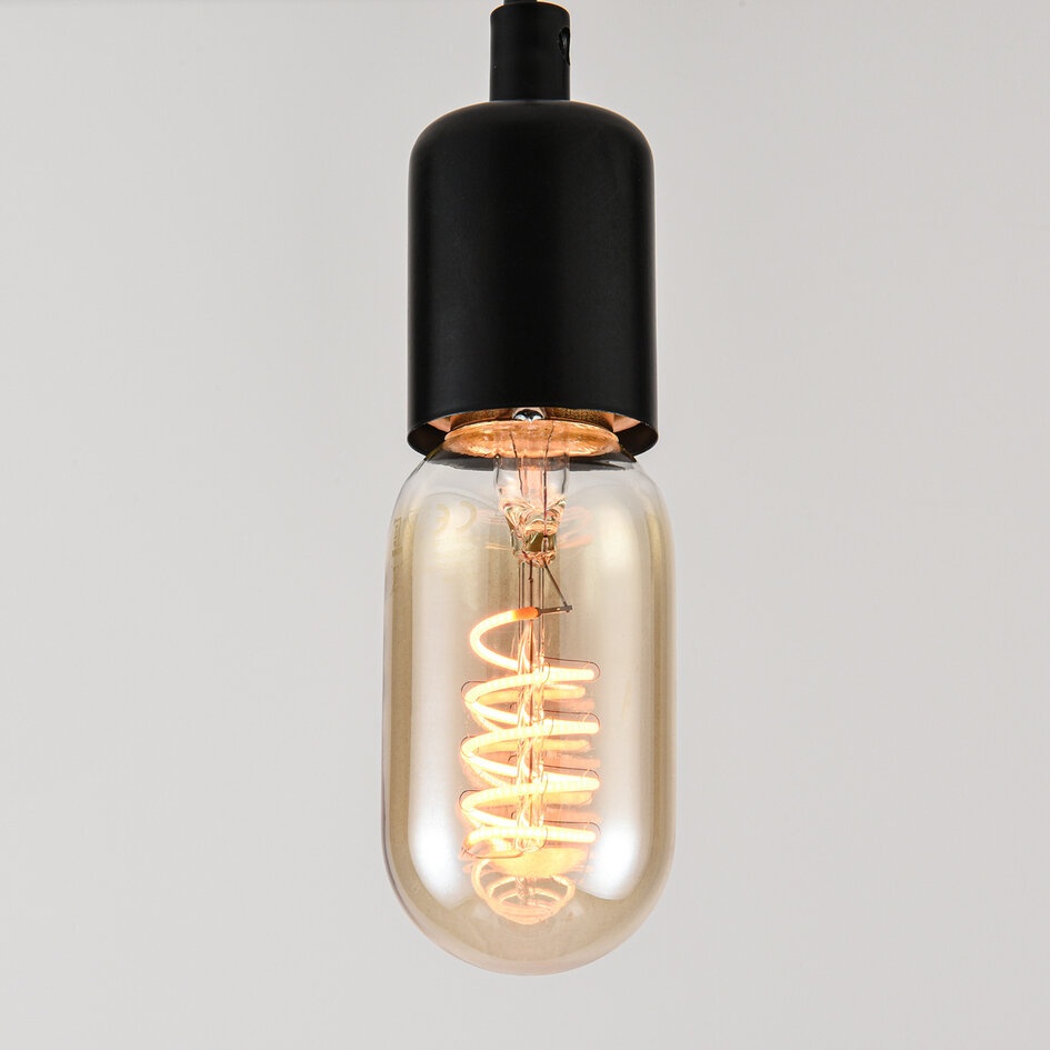 Dimbar E27 LED-rörlampa Ø45 mm med amberglas 4W 1800K