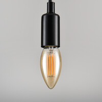 E14 dimbar LED-filamentljuslampa Ø35 mm med amberglas 4,5W 2200K
