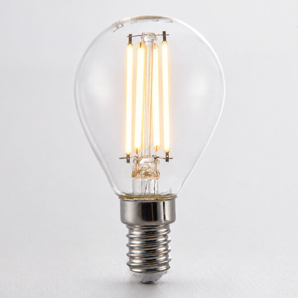 E14 dimbar LED-filamentlampa Ø45 mm med klart glas 4,5W 2700K