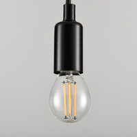 E14 3-stegs dimbar LED-filamentlampa Ø45 mm med klart glas 4,5W 2700K
