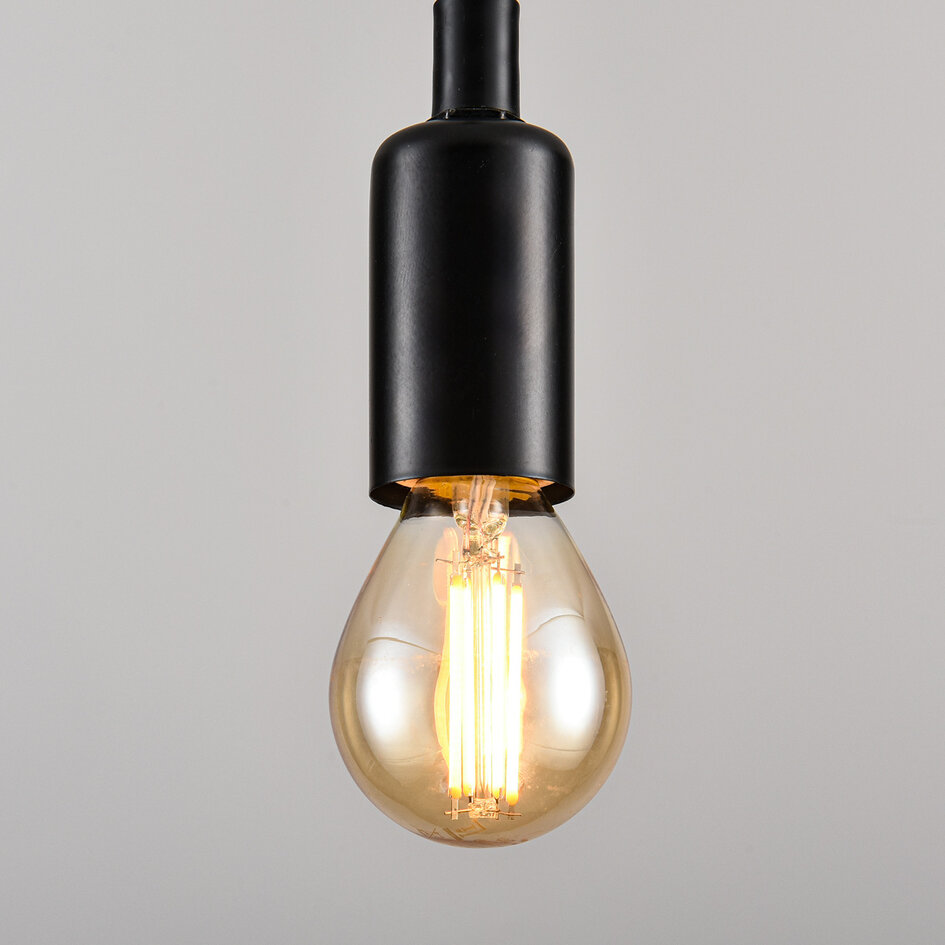 E14 3-stegs dimbar LED-filamentlampa Ø45 mm med amberglas 4,5W 2700K