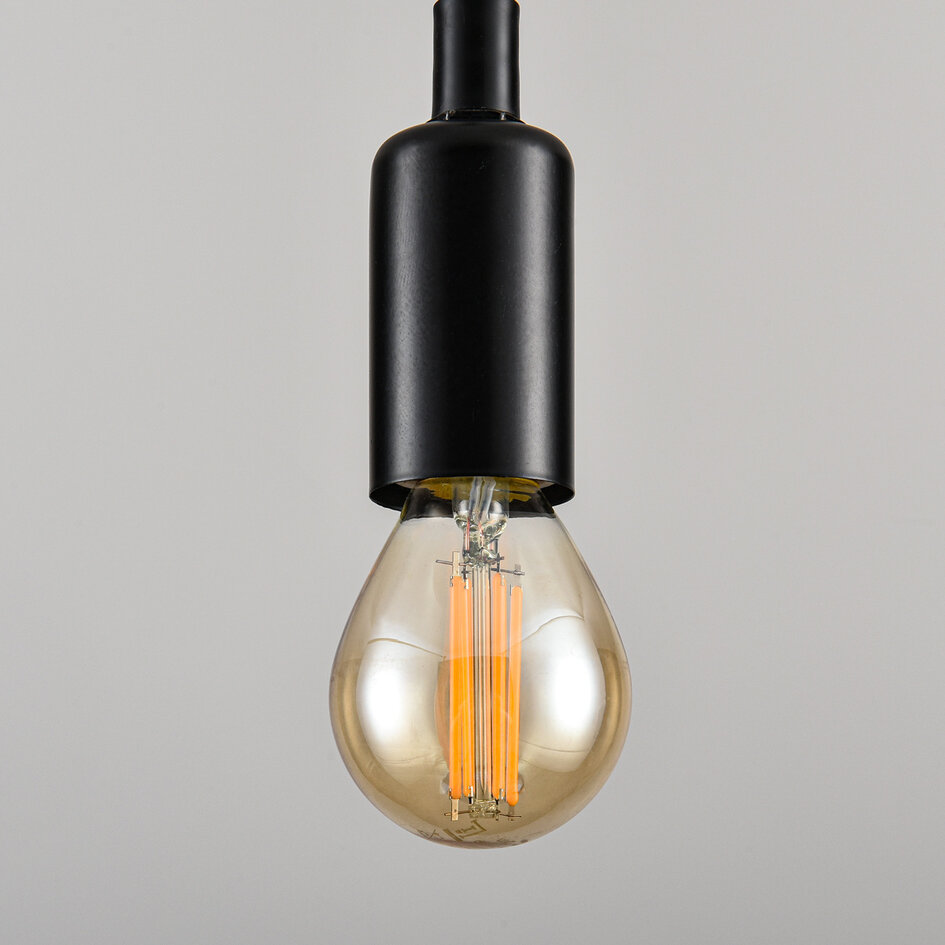 E14 3-stegs dimbar LED-filamentlampa Ø45 mm med amberglas 4,5W 2700K