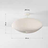Wabi Sabi taklampa Kawa i vit steneffekt