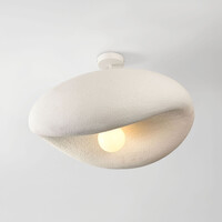 Wabi Sabi taklampa Kawa i vit steneffekt