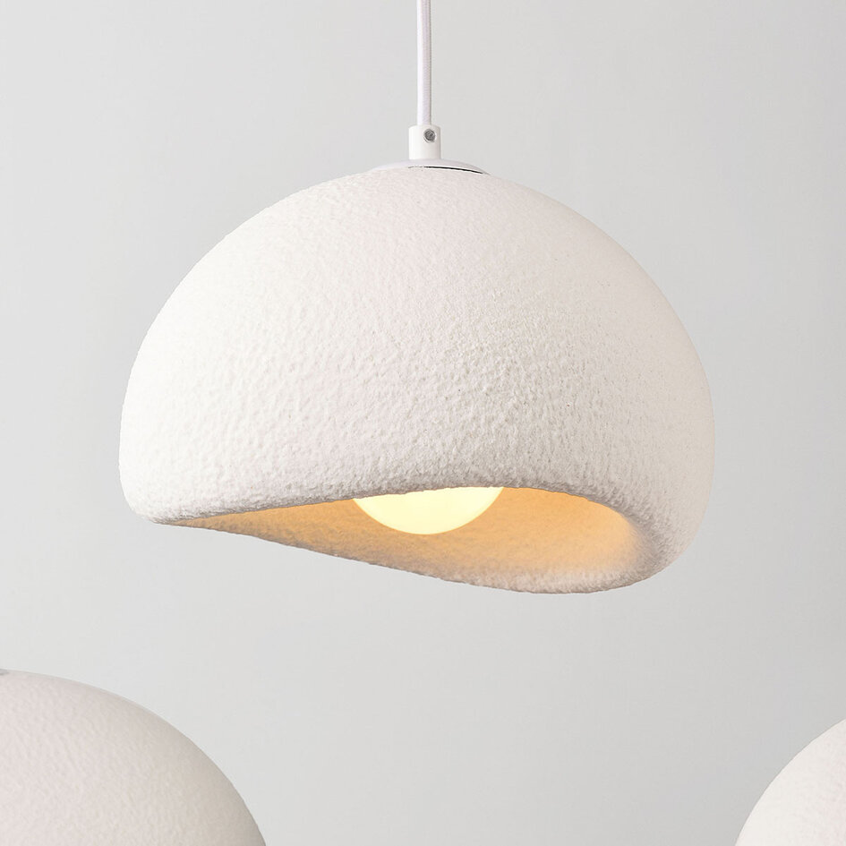 5-ljus Wabi Sabi taklampa Klori vit steneffekt