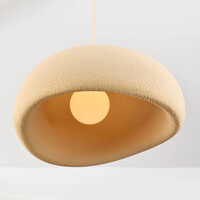 Wabi Sabi pendellampa Klori med fem lampor, sandbeige steneffekt