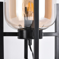 Bordslampa Duuk med amberfärgat glas