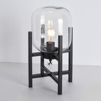 Bordslampa Duuk med transparent glas
