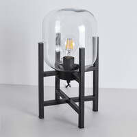 Bordslampa Duuk med transparent glas