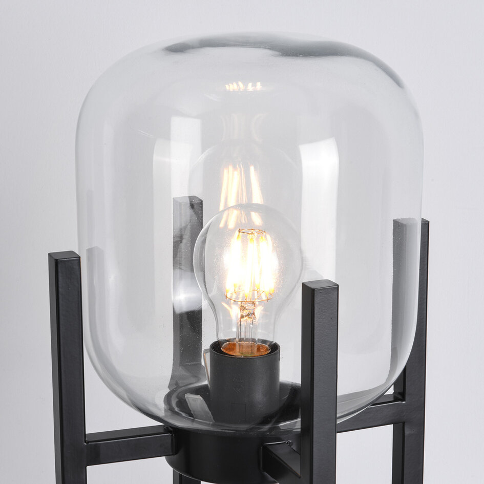 Bordslampa Duuk med transparent glas