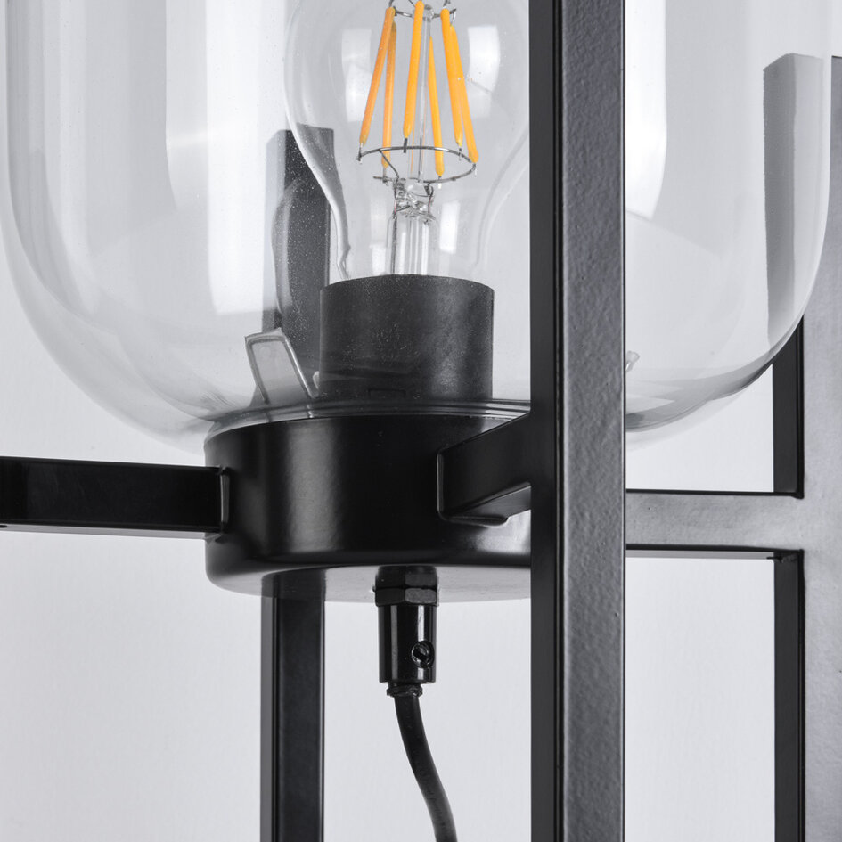 Bordslampa Duuk med transparent glas