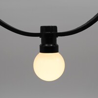 Ljusslinga för utomhusbruk med mjölkvita LED-lampor 1 watt