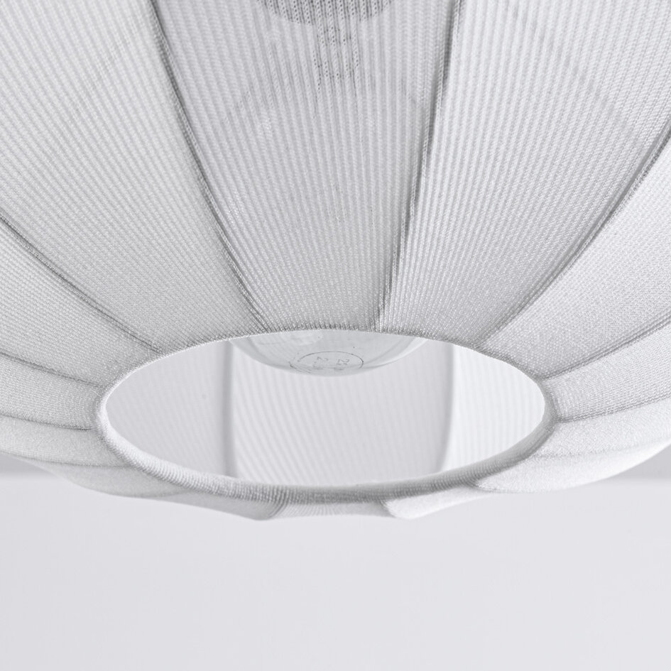 3-ljus japandi taklampa med vita tyglampioner - Fabrica