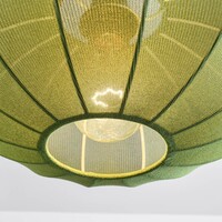 3-ljus japandi taklampa med gröna tyglampor - Fabrica