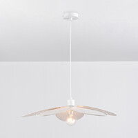 Pendellampa Floral - beige med kronblad i tyg