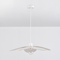 Pendellampa Floral - beige med kronblad i tyg