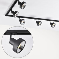 Set med 1-fas skensystem på 3 meter och Joel-spotlights, svart