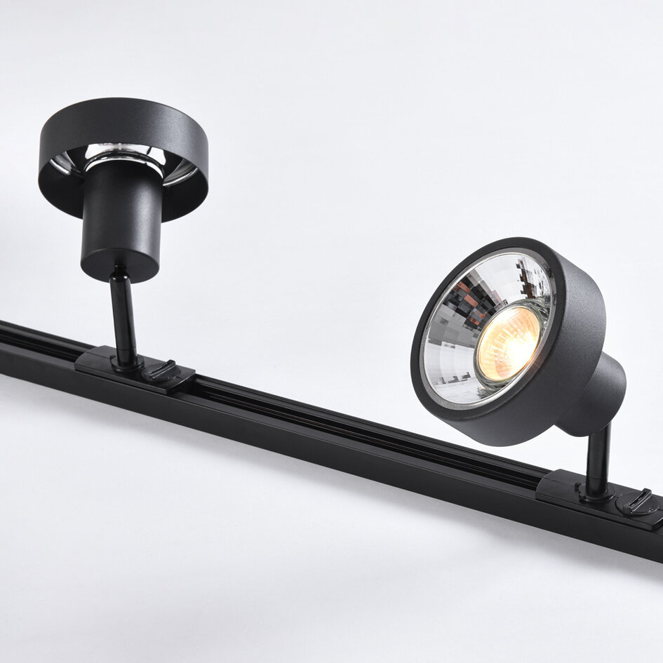 Set med 1-fas skensystem på 1,5 meter och Joel-spotlights, svart