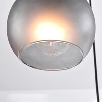 Pendellampa Brinati med tre lampor - grått frostat glas
