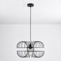 Industriell pendellampa Hilo i svart metall