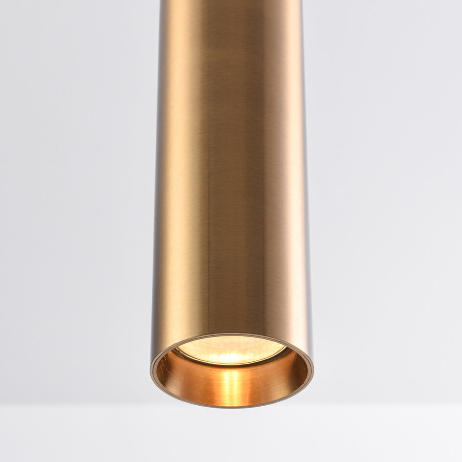 Cylinderformad pendellampa Simon 1-fas, guld