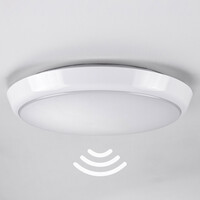 Taklampa vit Ø25,5 cm med sensor och anpassningsbar färgtemperatur