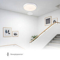 Taklampa vit Ø35,2 cm med CCT-omkopplare och sensor - 3000K/4000K/6000K
