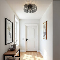 Taklampa Metallo med en lampa - svart