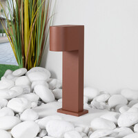 Smart stående utomhuslampa Simone - 50 cm rostbrun med 4,9W wifi-LED-lampa och Tuya Smart-app