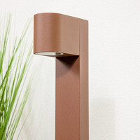 Smart stående utomhuslampa Simone - 50 cm rostbrun med 4,9W wifi-LED-lampa och Tuya Smart-app