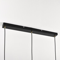 Pendellampa Vegas med tre lampor - amberfärgat glas