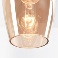 Pendellampa Verona med en lampa - enfärgat amberglas