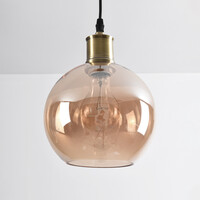Pendellampa Verona med en lampa - enfärgat amberglas