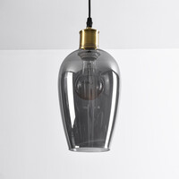 1-ljus taklampa Verona smoke - avlångt jämnt glas