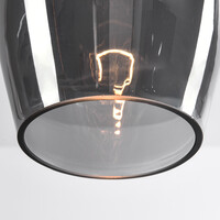 Pendellampa Verona med en lampa - rökfärgat glas, avlång