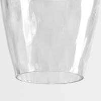 Pendellampa Verona med en lampa - avlångt transparent glas med kupning