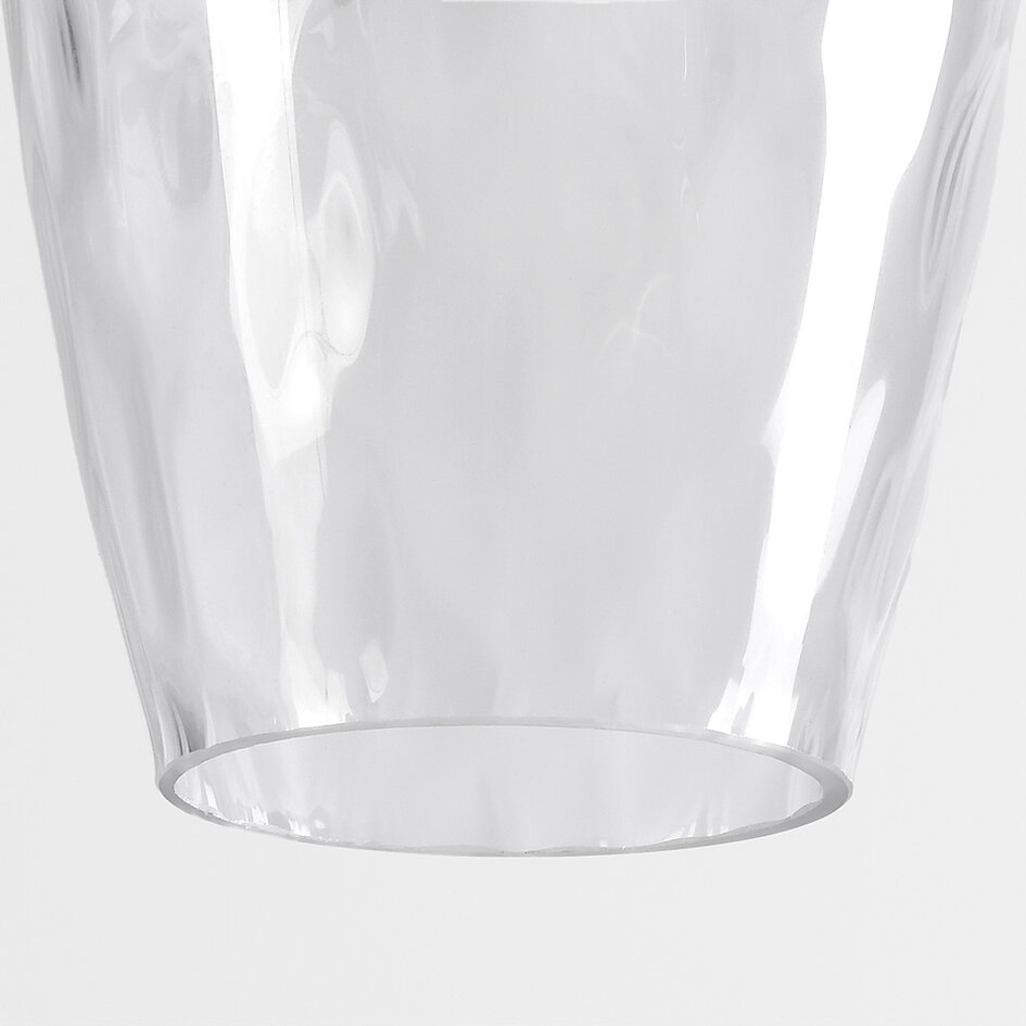 Pendellampa Verona med en lampa - avlångt transparent glas med kupning