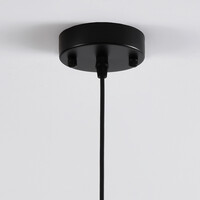 Pendellampa Verona med en lampa - avlångt transparent glas med kupning