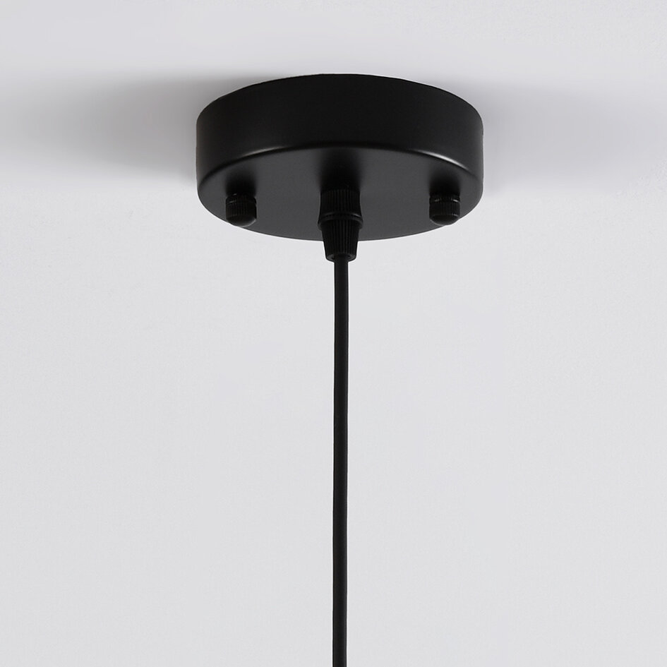 Pendellampa Verona med en lampa - avlångt transparent glas med kupning