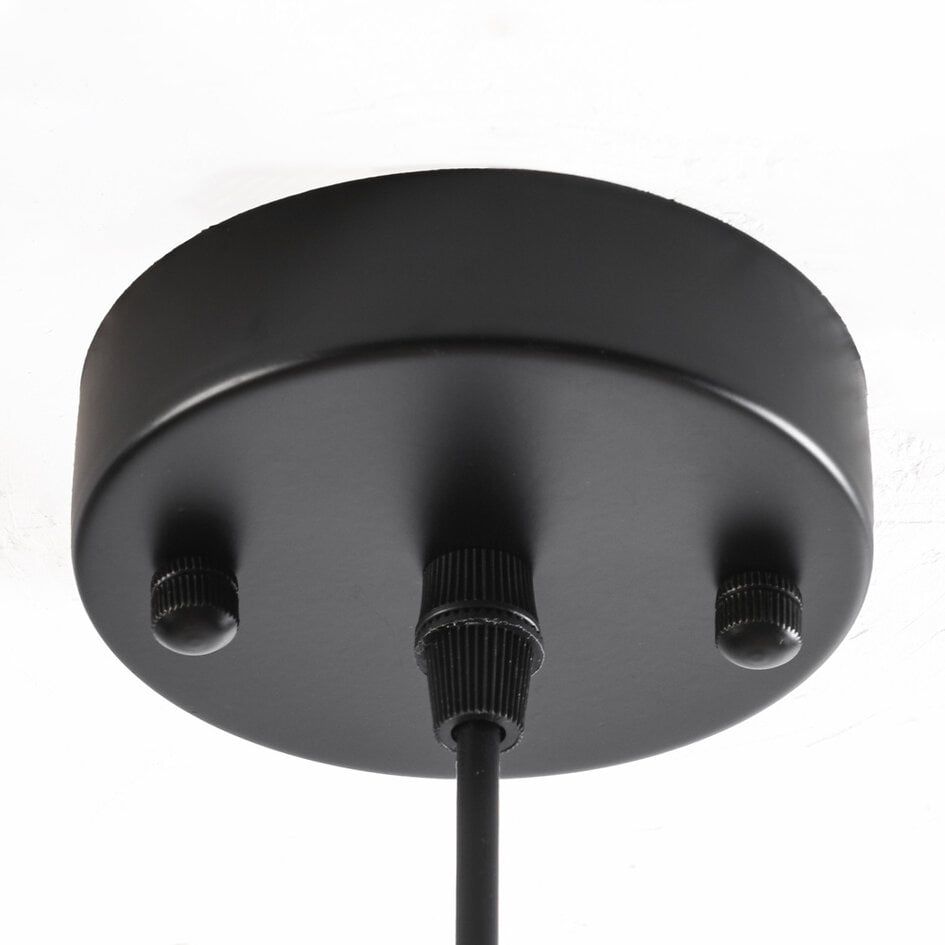 Pendellampa Liya med en lampa i rött glas, variant 3