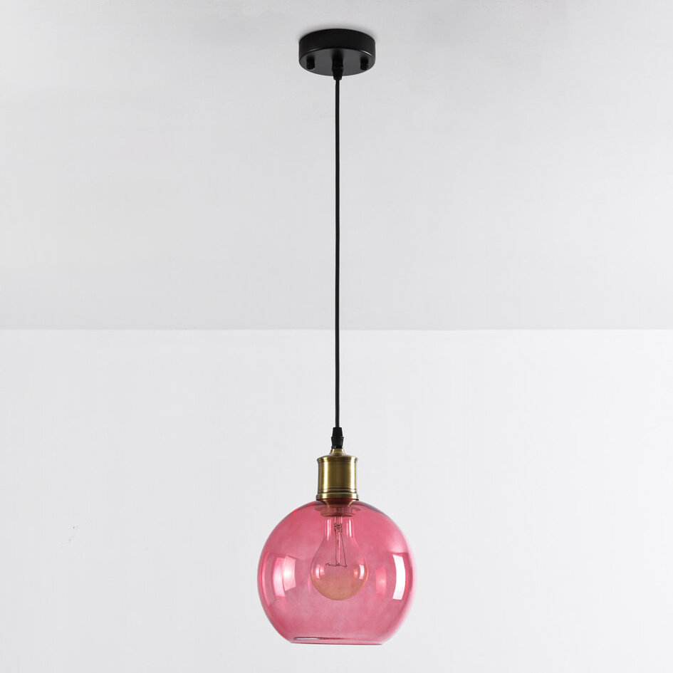 1-ljus taklampa Liya - rött glas variant 4