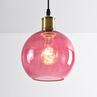 1-ljus taklampa Liya - rött glas variant 4