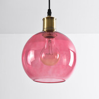 1-ljus taklampa Liya - rött glas variant 4