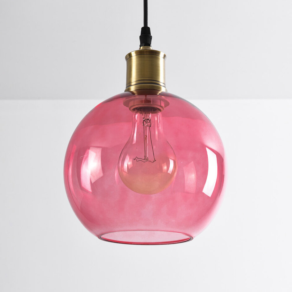 1-ljus taklampa Liya - rött glas variant 4