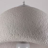 Wabi sabi-pendellampa Cemento i vit steneffekt - 38 x 30 cm