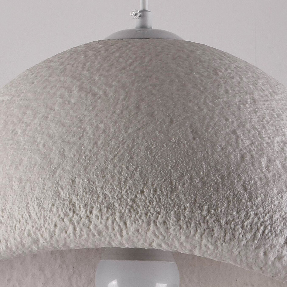 Wabi sabi-pendellampa Cemento i vit steneffekt - 60 x 47 cm
