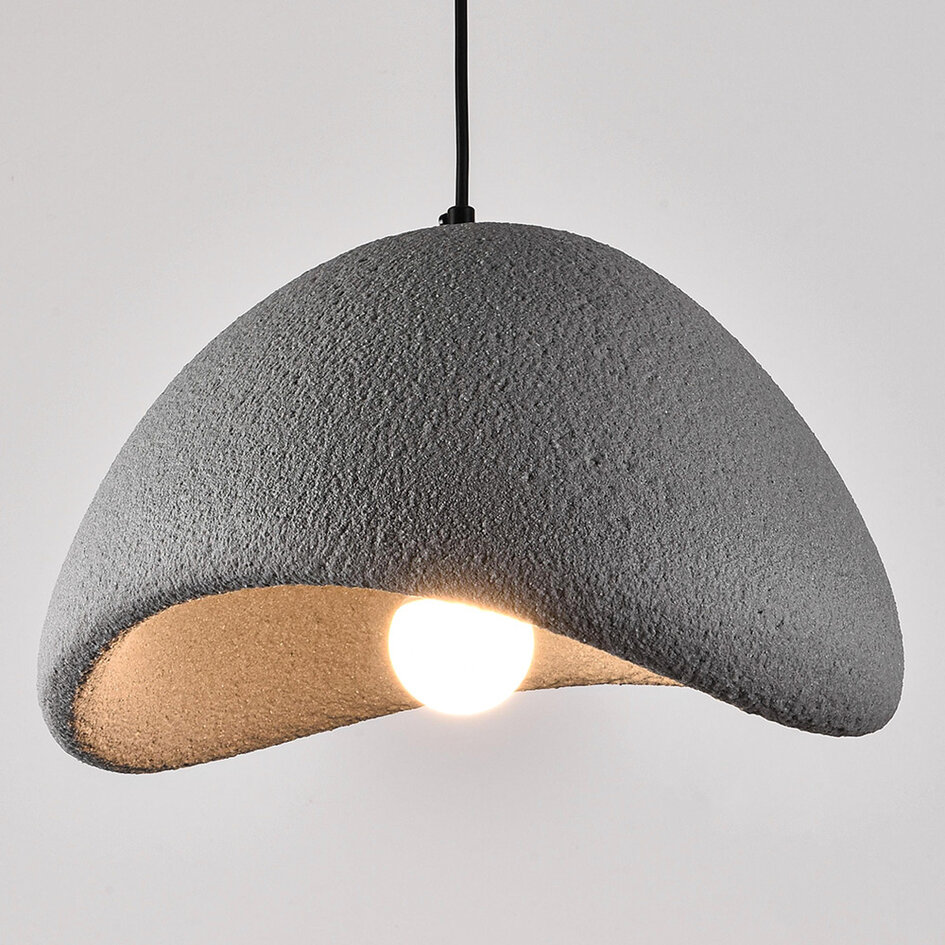 Wabi sabi-pendellampa Cemento i grå steneffekt - 60 x 47 cm